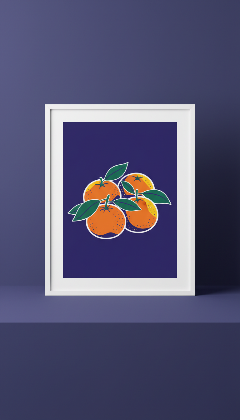 Art print orange mikan édition collector
